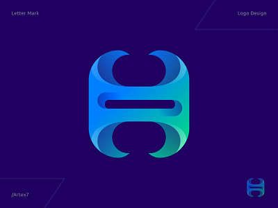 Letter H modern minimalist abstract logo