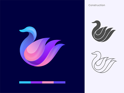 Duck , Modern minimalist logo design