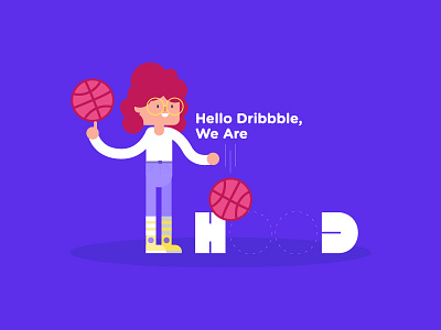 Hello Dribble! design dribble first shot flat design hood illustration illustrator wearehood