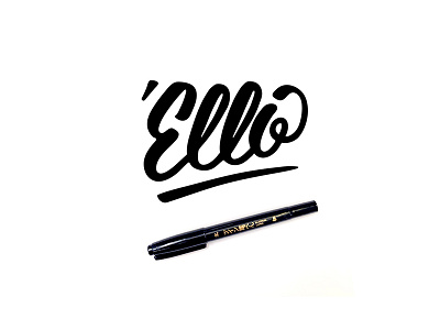 'Ello brush brush pen calligraphy hand drawn type hand lettering hand type lettering typography