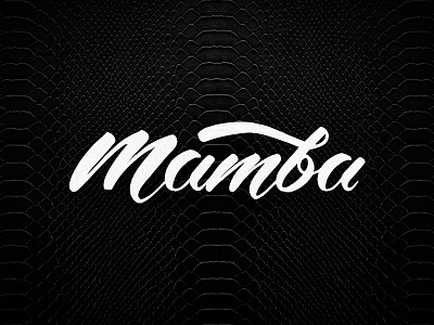 Black Mamba basketball black mamba brush brush pen calligraphy hand drawn type hand lettering kobe lettering mamba nba typography