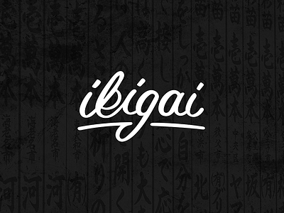 Ikigai caligraphy hand drawn hand lettering ikigai japan japanese lettering texture typography