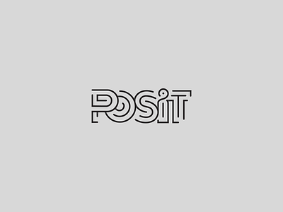 Posit Research Office brand brand mark hand identity lettering letters line logo logotype maze type typography