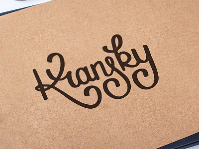 Kranksy brush drawn hand hotdog kransky lettering script type typography