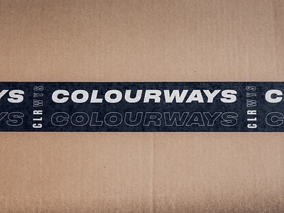 Colourways brand branding cardboard logo outline packaging street tape type typography