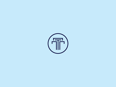 Double T Monogram brand mark circle identity logo monogram t tt type typography