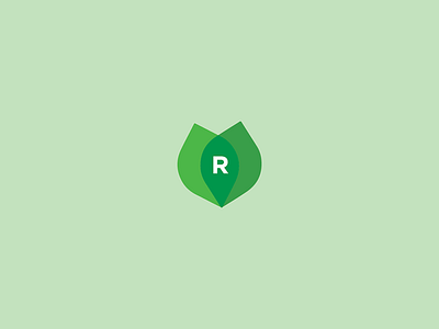 Resco brand brand mark flower graphic green identity logo minimal modern r visual