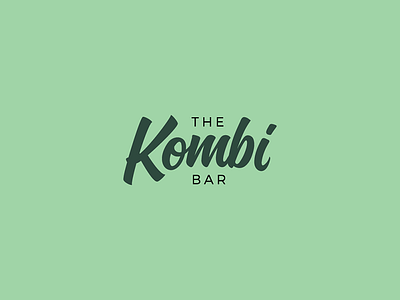 The Kombi Bar bar brand brush brush pen hand drawn hand lettering kombi lettering letters logo script typography