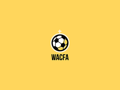 West Australian Christian Football Association ball brand mark christian football graphic icon illustration logo simple soccer visual wa