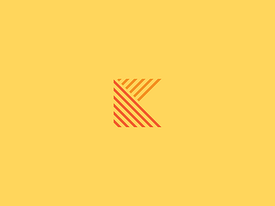 K brand mark identity k line logo stripe symbol type typography