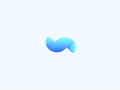 Slumber blue design digital gradient graphic icon logo minimal modern simple sleep symbol