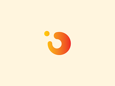 Come fly with me 🚀 circle design digita gradient graphic icon logo minimal modern orange simple symbol