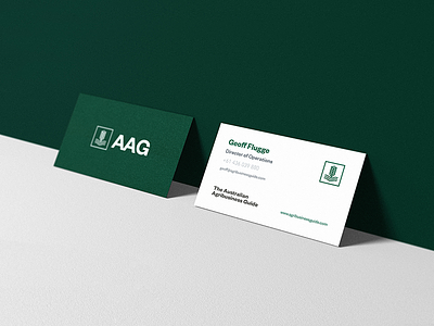 AAG Business Card brand branding business card design farm farming graphic icon identity logo print stationery
