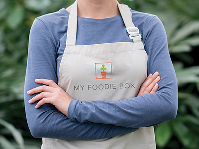 My Foodie Box apron bespoke box brand brand mark branding canvas carrot design embroidery graphic icon identity logo minimal modern orange symbol type vector