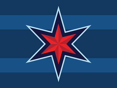 All-Star Weekend Chicago all star basketball chicago digital flag illustration nba secondary logo sports sports logo star vector