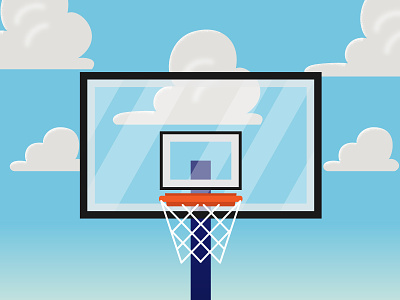 Basketball is Back! basketball basketball hoop clouds digital disney disney world hoop illustration nba orlando sports toy story vector wallpaper
