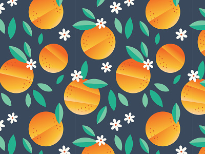 Art Deco Oranges citrus digital fruit illustration orange oranges pattern surface pattern textiles vector