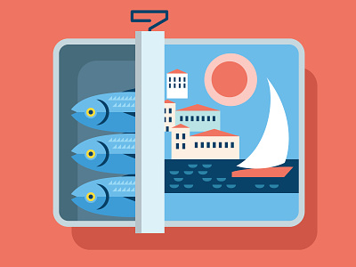 Sardine Can can canned goods design digital fish illustration packaging retro sardines vector vintage