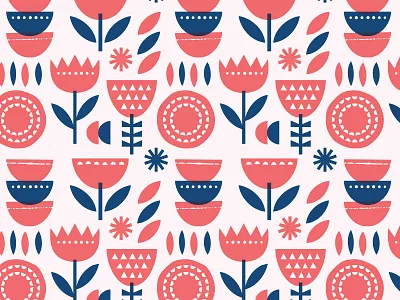 Retro Pattern design digital floral flowers illustration leaves pattern retro seamless seamless pattern surface pattern vector vintage