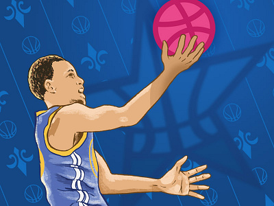 dribbble shot! basketball digital dribbble hoops illustration nba