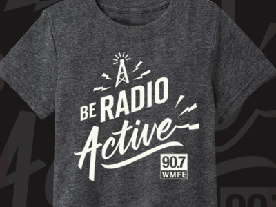 Be Radio Active apparel design npr public radio shirt vector
