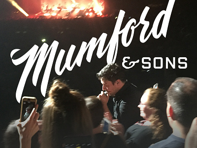 Mumford & Sons concert lettering mumford music orlando typography vector