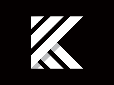 K digital grid k letter lettering shapes typography vector