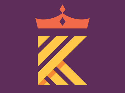 'K' is for King alphabet crown grid k king letter shapes type vector