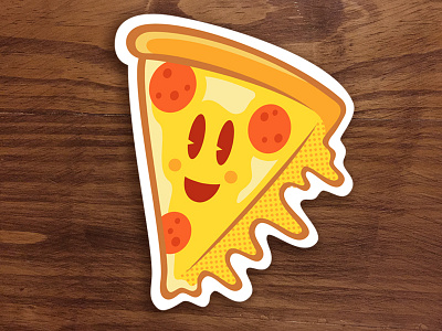 Cheesy! cheese food fun pepperoni pie pizza playoff sticker vector