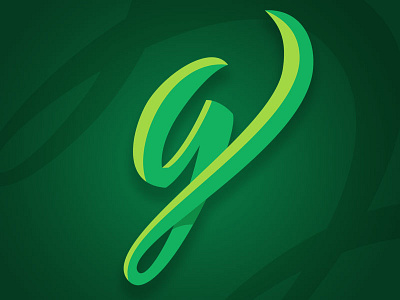 G cursive g letter lettering type typography vector