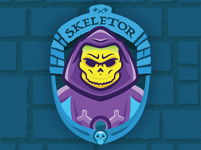 Skeletor Badge badge eternia he-man heman illustration mattel toy vector vector badge