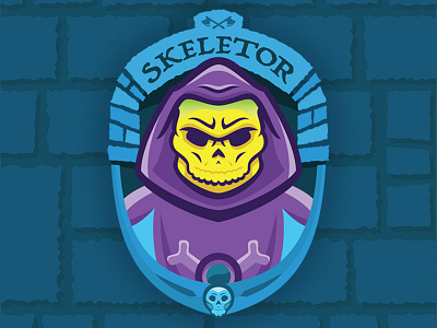 Skeletor Badge badge eternia he man heman illustration mattel toy vector vector badge