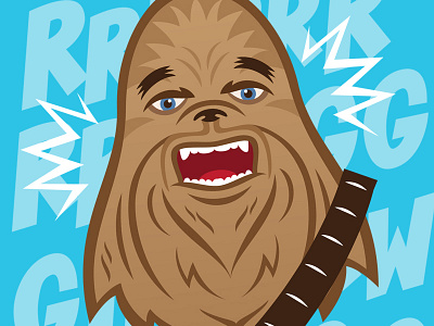Chewbacca! chewbacca illustration space star wars vector