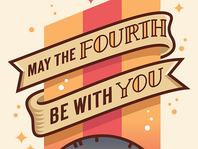 May the Fourth detail lettering star wars tattoo type typography vintage