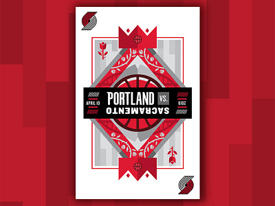 Blazers Gameday Poster contest basketball blazers digital illustration nba nba poster portland poster poster art rip city trailblazers vector