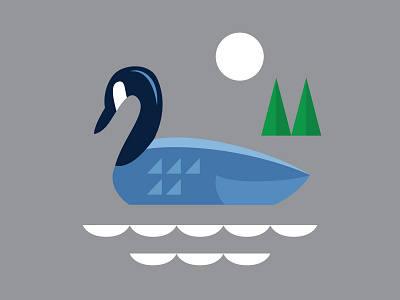 Goose animal design digital goose illustration lake north dakota vector