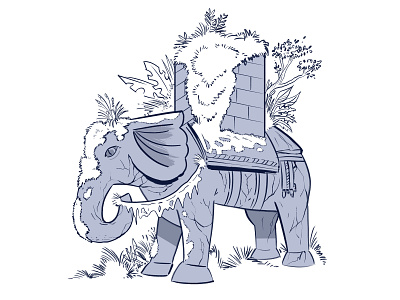 Inktober: Ancient ancient digital elephant illustration inktober inktober2019 sculpture