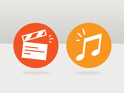 Icons (orange) icons illustration vector