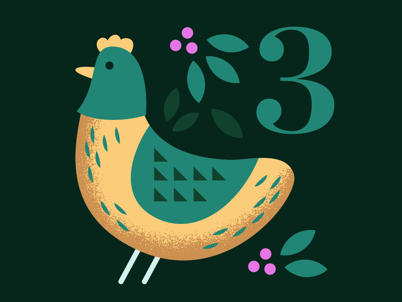 Three French Hens by Tim Eggert on Dribbble