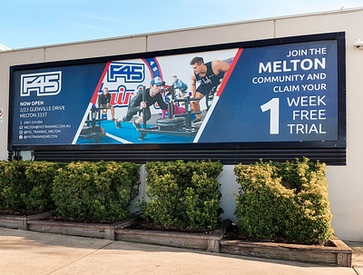 F45 Training Billboard advertising australia billboard campaign design communications design design f45 f45 training fitness graphic design gym marketing melbourne ooh out of home out of home