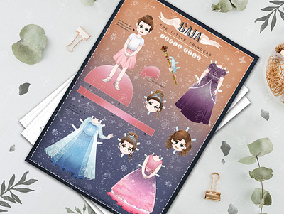 Baby Princess Paper Doll chibi children craft cute diy dress fashion game handmade illustration kids paper doll paperdoll princess