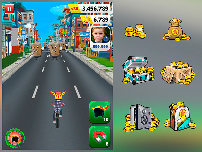 BMX mobile game app argentina designer game icons ui ux