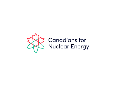 Canadians for Nuclear Energy | Logo atom atomic brand branding clean design energy identity logo maple maple leaf mapleleaf nuclear nuclear energy