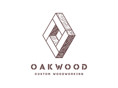 Oakwood - custom woodworking | logo andrea ceolato custom diamond grain joinery joints logo natural oakwood toronto wood woodworking