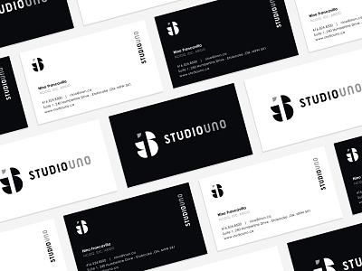 Studio Uno | Business Cards 1 business cards contrast design firm geometric interior negative space s studio toronto uno