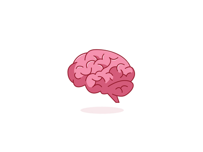 Happy Brain andrea ceolato brain communication cute floating happy human idea illustration pink smart