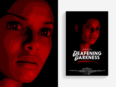 Deafening Darkness | Movie Poster blood dark darkness deaf deafening horror movie poster slash suspense toronto villain