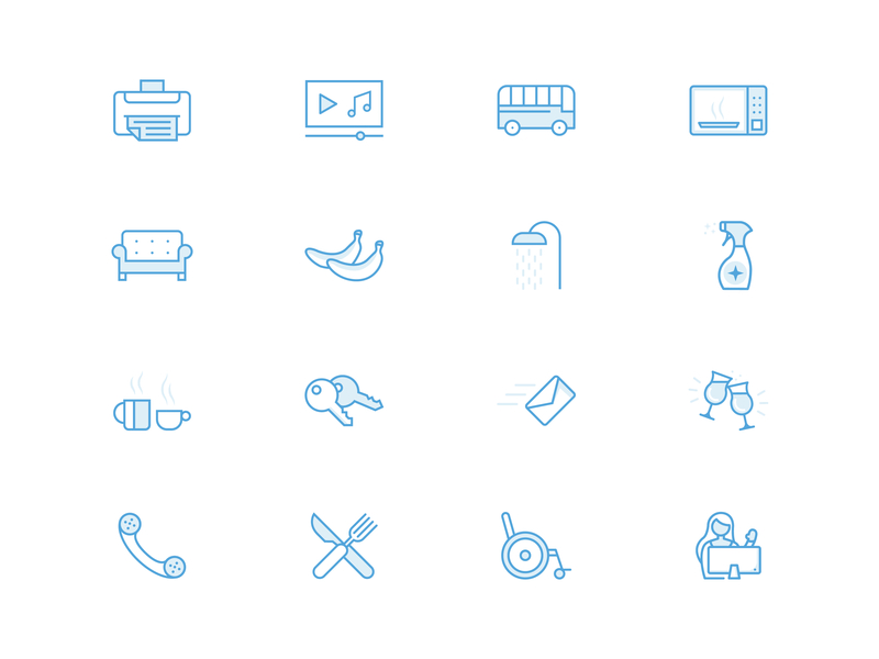 Workplace One | Icons blue clean flat icon icons illustration minimal series set system website workplace