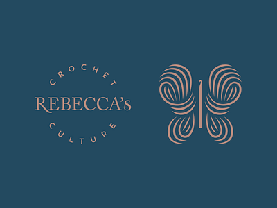 Rebecca's Crochet Culture | Branding brandidentity branding butterfly crochet crochet work culture design handmade identity logo logotype rebecca symbol trademark type typography wool yarn