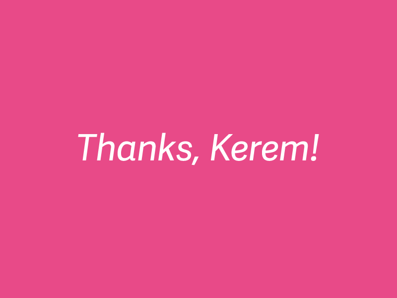 Thanks Kerem! first shot drafted